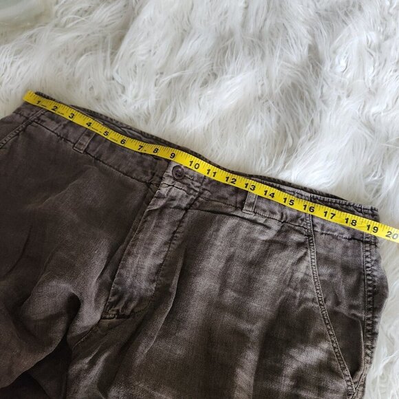 Orvis Men's Linen Shorts Size 38 Lightweight‎ Breathable Brown Beach 11" Inseam - Picture 3 of 10